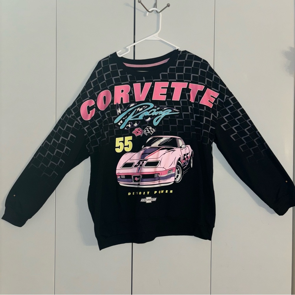 CORVETTE GM bright and colorful sweatshirt!